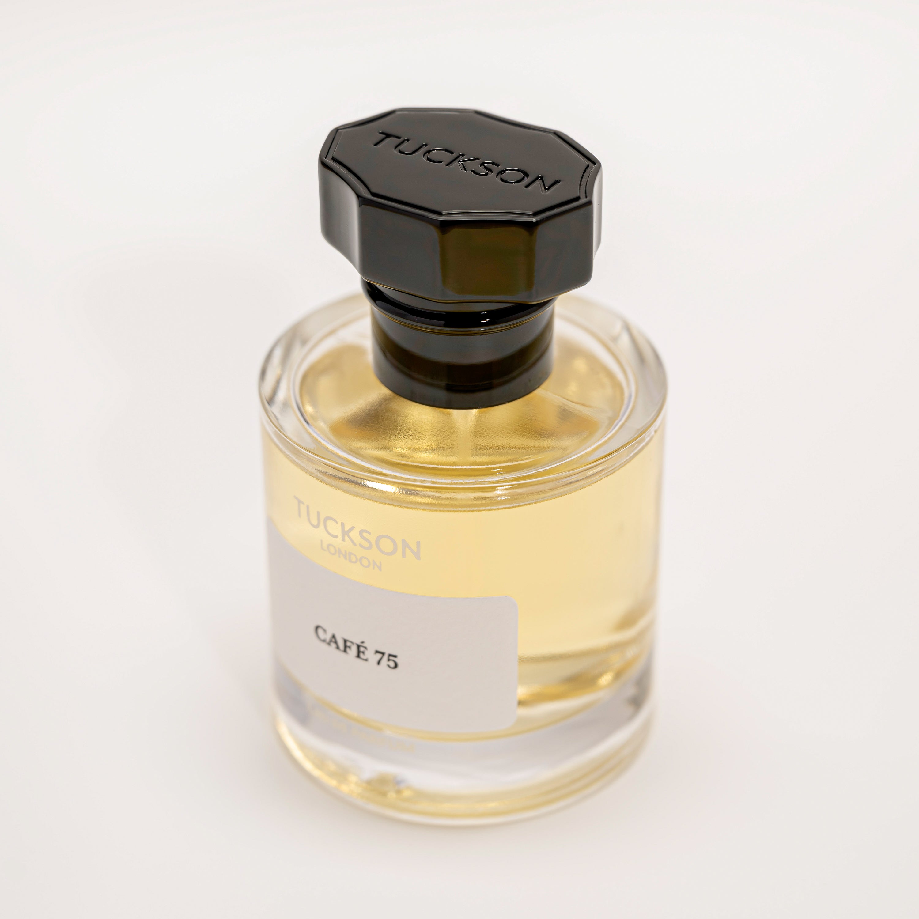 TUCKSON Cafe 75 Eau de parfum 50ml atomiser top, with black metal Tuckson overcap 