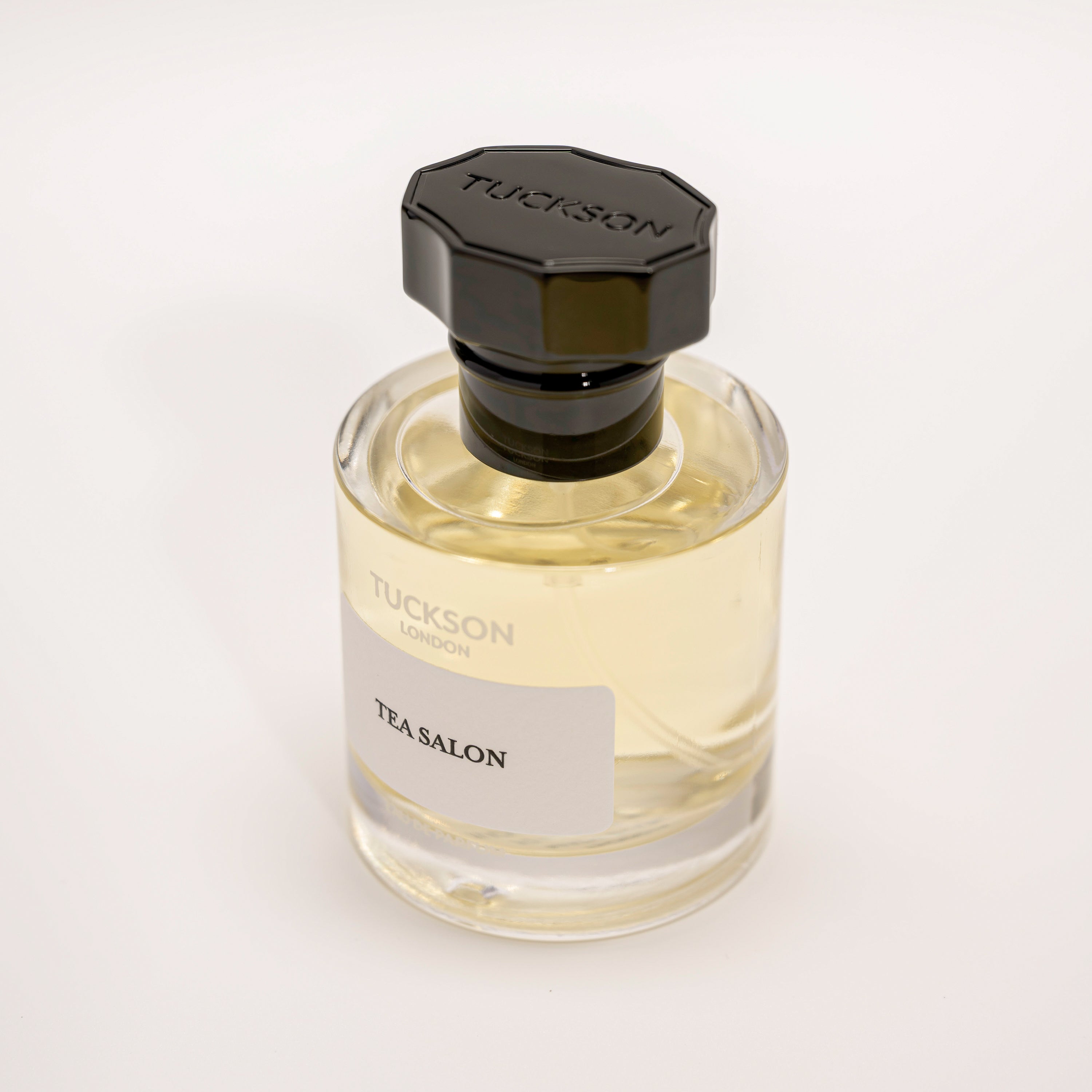 TUCKSON Tea Salon Eau de parfum 50ml atomiser top, with black metal Tuckson overcap 
