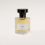 TUCKSON london BLT Eau de Parfum 50 ml Atomiser with black metal overcap from the front angle 
